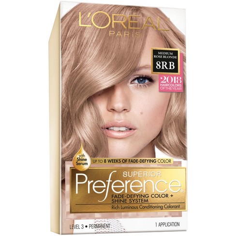 hair preference oreal paris loreal rose gold blonde colors superior medium permanent 8rb target oral instyle courtesy