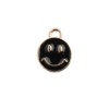 John Bead Sweet & Petite Small Simple Cute Charms Craft Embellishments Happy Face 10x13mm Black 10 Pieces - 2 of 4