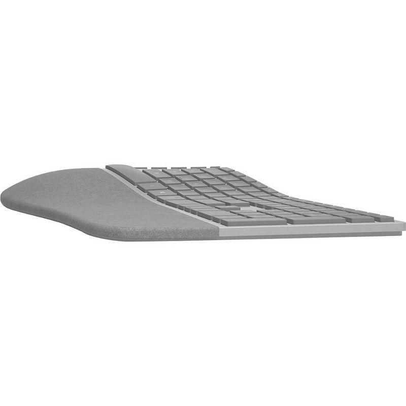 Microsoft Surface Ergonomic Keyboard Gray - Wireless - Bluetooth - QWERTY Key Layout - Made w/ Alcantara Material, 4 of 6