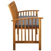 vidaXL Outdoor Patio Bench Garden Park Bench with Cushion Solid Wood Acacia - 4 of 4