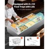Commercial Electric Food Warmer with Glass Cover, 6 × 1/2 Size Pans, 1500W Stainless Steel Buffet Bain Marie - 2 of 4
