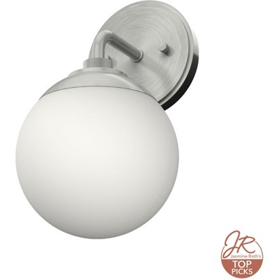 Hepburn Mid-Century Modern 6" Nickel Dimmable Wall Sconce