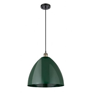 Plymouth Dome - 1 Light Cord Hung Mini Pendant In Industrial Style-18.75 Inches Tall and 16 Inches Wide - 1 of 1