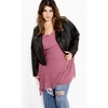 Women's Plus Size Cassie Asymmetrical Dress - mauve | CITY CHIC - 2 of 4