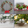 AuldHome 2" Farmhouse Ball Ornaments, Set of 6; Distressed Metal Tin Glass Ball Vintage Style Christmas Decorations - 4 of 4