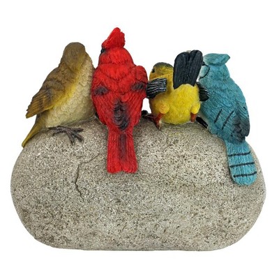 Medium Hand-Painted Resin Bird Welcome Garden Statue