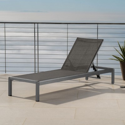 Maggift Patio Chaise Lounges, Adjustable Outdoor Lounge Chairs for Pool, Deck, Beach, Gray, 77.56"*25.2"*11.8"