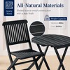 Best Choice Products 3-Piece Acacia Wood Bistro Set, Folding Patio Furniture w/ 2 Chairs, Table - 4 of 4