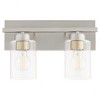 Quorum Lighting Carter 2 - Light Vanity in  Satin Nickel - 3 of 4