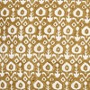 TAG 22"x22" Ikat Flower Block Print Ochre Cotton Accent Decorative Throw Pillow Poly Filled Removable Insert Square Machine Wash Brown - 2 of 3