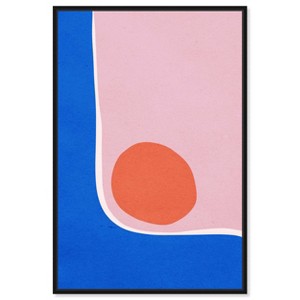 Art Remedy A Loner sun Modern Color Block Abstract Wall Art Framed - 1 of 4