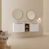 Bencmate Bathroom Storage Cabinets, Bathroom Vanity,60 Inch Bathroom Vanity with Ceramic Basin, Wall-Mounted Bathroom Sink Cabinet with Double Ceramic - 2 of 4