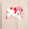 Women's - Disney - Xo Minnie Mouse Lightweight French Terry Wide Neck Long Sleeve Shirt - 2 of 4
