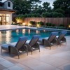 POCASSY Outdoor Chaise Lounge Chair Patio Recliner with Cushion, Adjustable Backrest Outdoor Recliner with All Weather Wicker and Olefin Cushion Cover - 3 of 4
