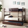 Donco Kids Mission Bunk Bed withTrundle, Full/Full/Twin, Dark Cappuccin - 2 of 4