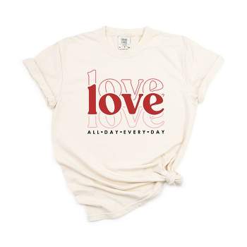 Simply Sage Market Women's Love All Day Everyday Short Sleeve Garment Dyed Tee