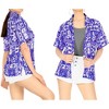 LA LEELA Women's Button Down Blouses Casual Summer Beach Party Short Sleeve Floral Blouses Button Up Hawaiian Dresses for Women - 2 of 4