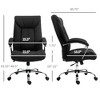 Vynxaria High Back Home Office Chair 360° Swivel Computer Desk Chair with Lumbar Back Support and Adjustable Height, Black - 3 of 4