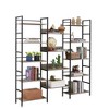 Alilang 69.30 Inch Industrial 3-Piece Bookshelf Set with Open Shelving and Metal Frame - Grey - 4 of 4
