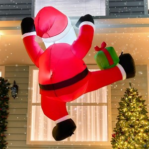 Paaaawaters 6 FT Christmas Inflatable Santa with Gift Bag, Blow Up Xmas Inflatable Decorations - 1 of 4