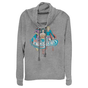 Junior's Women Justice League Mom of the Year Cowl Neck Sweatshirt - 1 of 4