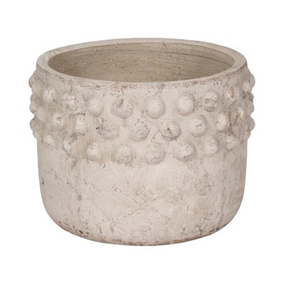 Decorative Garden & Home Flower Pot with Textured Design - Rustic Indoor & Outdoor Plant Container - Durable & Stylish for Patio or Living Space