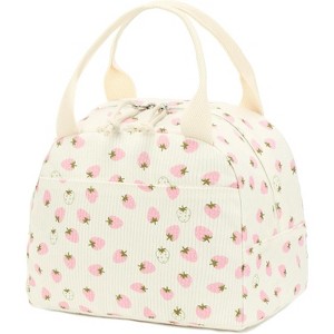 Lunch Bag for Women Men Cute Corduroy Lunch Tote Bags Reusable Insulated Lunch Box Large Capacity Reusable Insulated Cooler for Work Picnic or School - 1 of 4