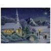Northlight LED Fiber Optic Lighted Snow Covered Church Christmas Wall Art 15.75" x 12" - 3 of 4