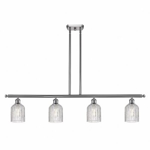 Bridal Veil - 4 Light Stem Hung Island In Art Deco Style-9.5 Inches Tall and 48 Inches Wide - 1 of 1