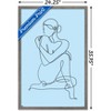 Trends International Female Form Continuous Line Framed Wall Poster Prints - 3 of 4