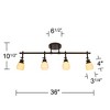 Pro Track Elm Park 4-Head Complete Ceiling or Wall Track Light Fixture Kit Spot Light Oil Rubbed Bronze Finish Amber Glass Western Kitchen 36" Wide - 4 of 4