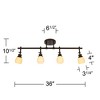 Pro Track Elm Park 4-Head Complete Ceiling or Wall Track Light Fixture Kit Spot Light Oil Rubbed Bronze Finish Amber Glass Western Kitchen 36" Wide - image 4 of 4