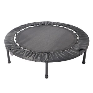 Jump Into Fun 40 Inch Foldable Trampoline With Non-slip Rubber Cover,  Adjustable Foam Handle, Ideal For Fitness, Sports, And Outdoor Recreation - 1 of 4