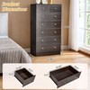 Karl Home Large 7-Drawer Dresser for Bedroom and Chest of Drawers with Sturdy Construction Wood Storage Organizer for Closet In Brown - 2 of 4