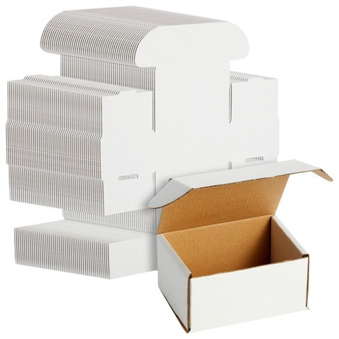 Ctosree 100 Pack Shipping Boxes White Corrugated Cardboard Boxes for Moving  Mailing Packing Mailer Boxes Suitable E-commerce Packaging Small Business  Mailing Gifts (4 x 4 x 2 Inch)