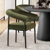 5-Piece Dining Set for 4 ,Wood 46" Round Dining Table with Upholstered Velvet Dining Chairs with Metal Legs for Dining Room-Tanpinhause - 3 of 4