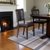 FurniFact,Elegant Black Wooden Dining Chairs with Faux Leather Seat – Set of 2 - 4 of 4
