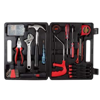 Fleming Supply Household Hand Tool Set With Carrying Case - Black, 65pcs