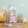 Kids Bookcase, Toddler Bookshelf, 2-Tier Storage Display Organizer, for Boys Girls Bedroom, Playroom, House, Collapsible Fabric Drawers - 2 of 4