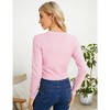 Women's Cropped Sweater Cardigan Long Sleeve V-Neck Sweater Rib Open Front Shrugs - 4 of 4