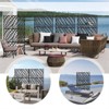 DSVIMOY Privacy Screens and Panels, Freestanding Outdoor Indoor Privacy Screen, Leaf-Shaped Decorative Privacy Screen, Black, 48.31"*15.75"*70.75" - 4 of 4