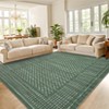 COZONY Washable Plaid Area Rug, Non Slip Neutral Low Pile Carpet for Living Room Bedroom Kitchen Dining Room Nursery - 2 of 4