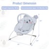 Safstar Portable Baby Bouncer Vibration Infant Rocker Seat with Detachable Toy Bar - 2 of 4