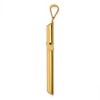 Black Bow Jewelry 14k Yellow Gold Beveled Edge Hollow Tube Cross Pendant - 2 of 4