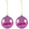 Northlight Shiny Glass Ball Christmas Ornaments - 3" (80mm) - Pink, Purple and Peach  - 6ct - 4 of 4
