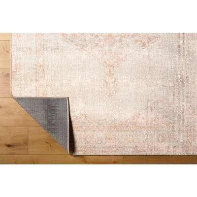 Kristeena 6'7" x 9' Rust and Beige Synthetic Area Rug