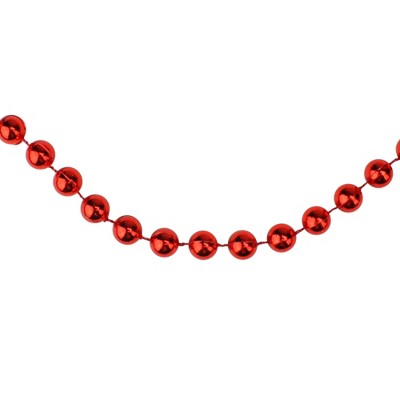 Northlight 33' Shiny Red Round Beaded Christmas Garland