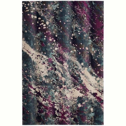 Radiance RAD111 Power Loomed Accent Rug Teal / Magenta 3'-3" X 5' - Safavieh. - image 1 of 4