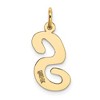 Black Bow Jewelry 14k Yellow Gold Madison Collection LG Classic Script Initial S Pendant - 3 of 4