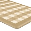 Kate Aurora Linen & White Buffalo Plaid Memory Foam Anti-Fatigue Kitchen Floor Mat 30 In. W X 18 In. L - 2 of 3